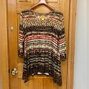 NWOT Ruby Rd. Woman Colorful Tunic Top - Size 1X